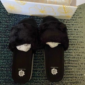 The Terisa Yellowbox Slides- Black Size 11